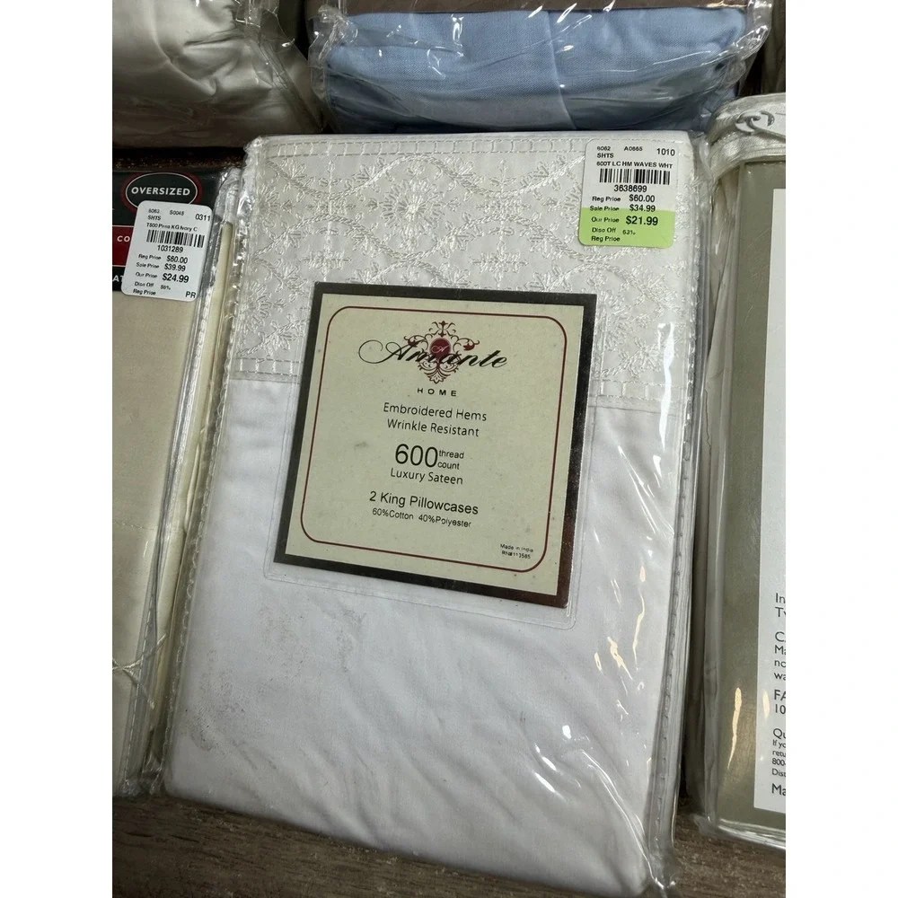 Lot of 6‎ Bedding King Size Pillow Cases NEW